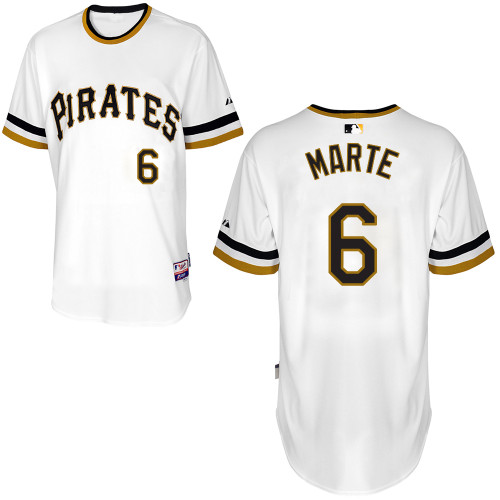 Starling Marte #6 Youth Baseball Jersey-Pittsburgh Pirates Authentic Alternate White Cool Base MLB Jersey